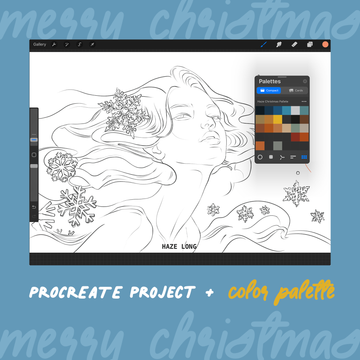 Haze's FREE Christmas 2023 Coloring Page - Haze Long Fine Art and Resources Store