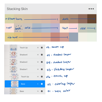 Haze Long Procreate Stacking Skin Palette