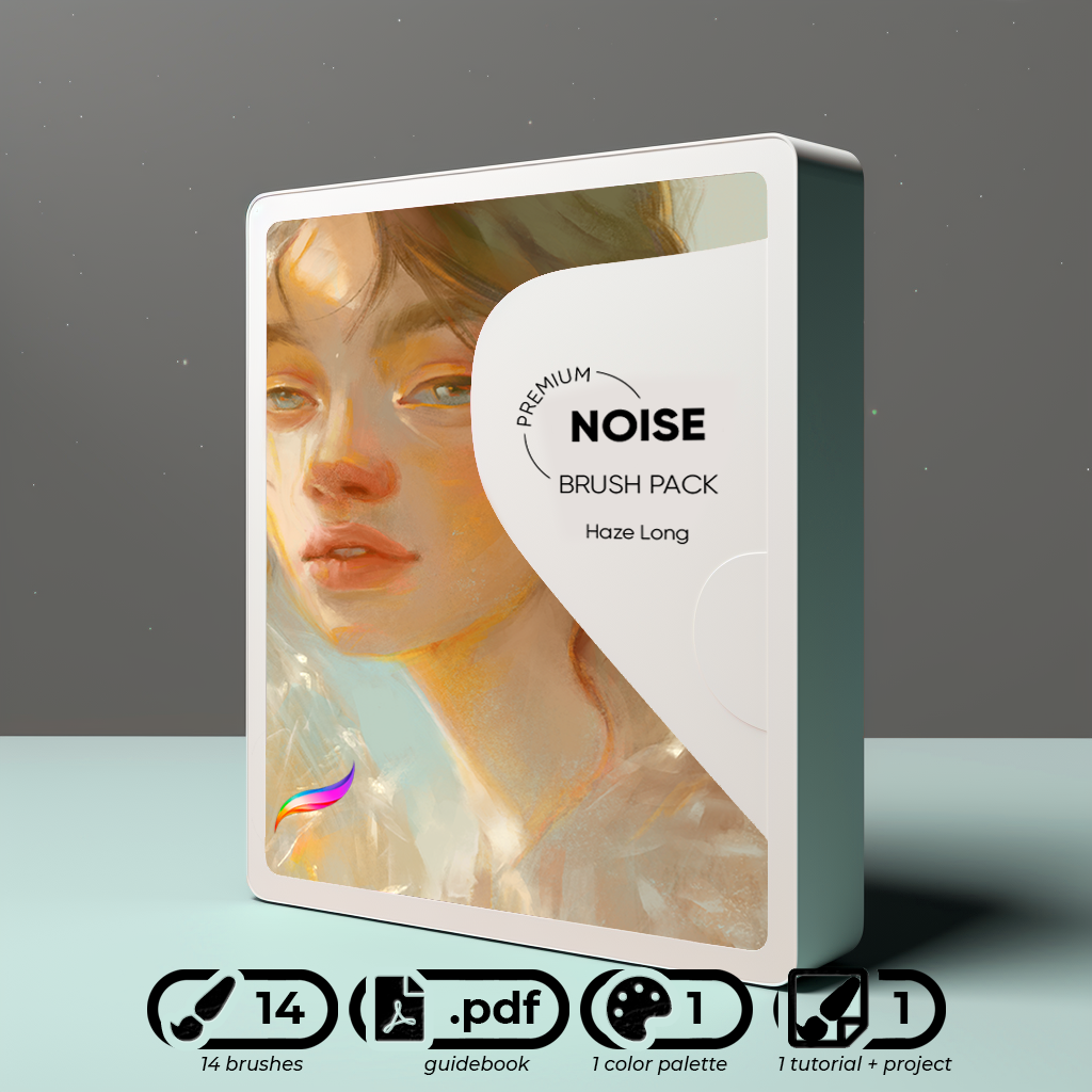 Haze Long Procreate Noise Brush Pack 2024 - Haze Long Fine Art and Resources Store