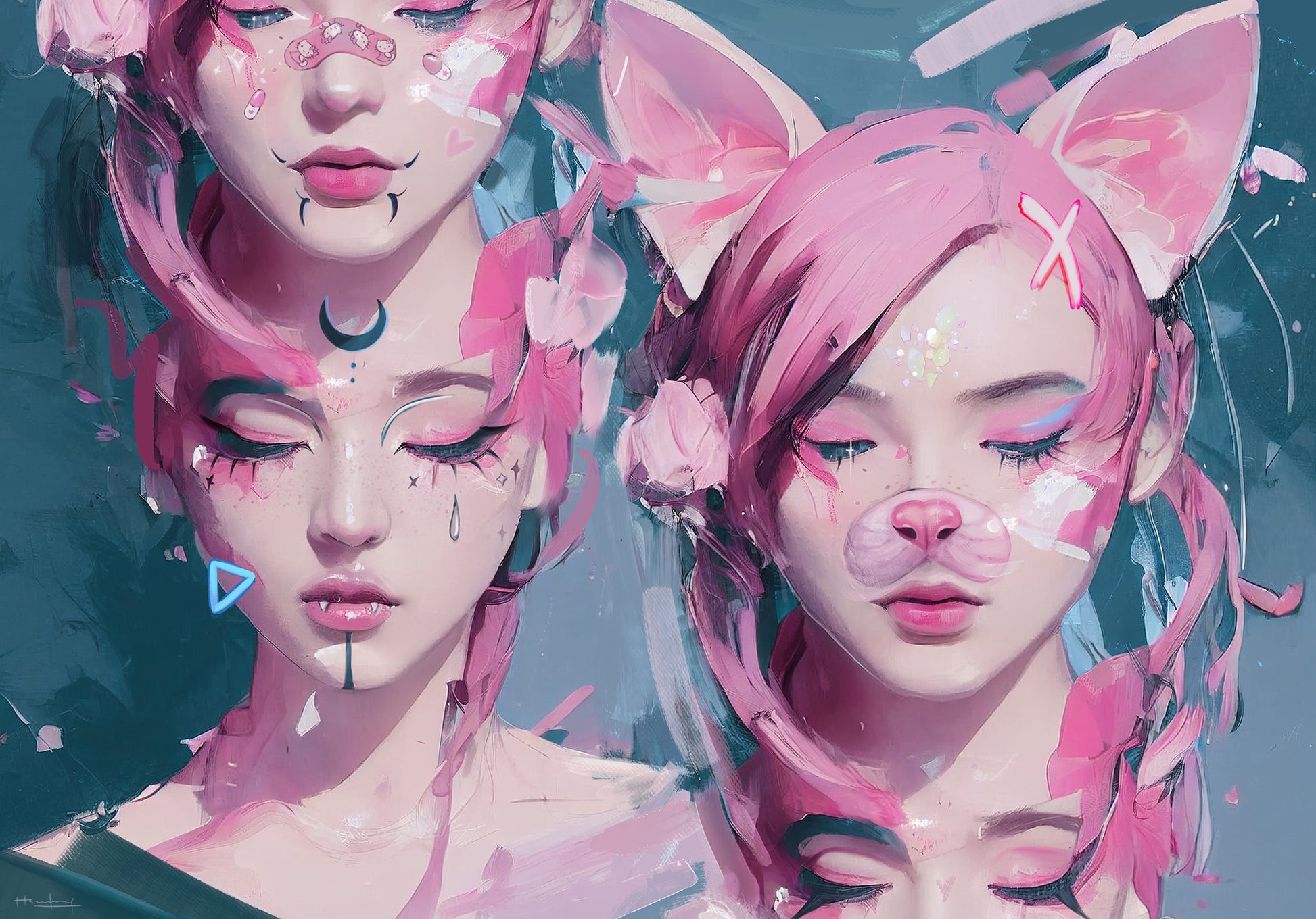 Influencer 03 - eGirls, Gucci, Nyan Rawr Print - Haze Long Fine Art and Resources Store