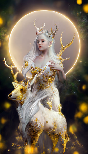 🌙The Divination of the Deer Goddess🌙 Print