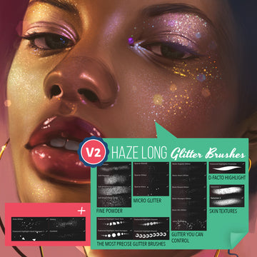 Haze Long Procreate Glitter Brushes V2 - Haze Long Fine Art and Resources Store