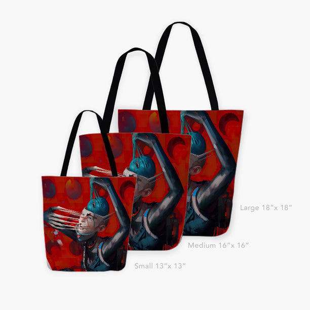 GTFO out of my head!!! Tote Bags - Haze Long Fine Art and Resources Store