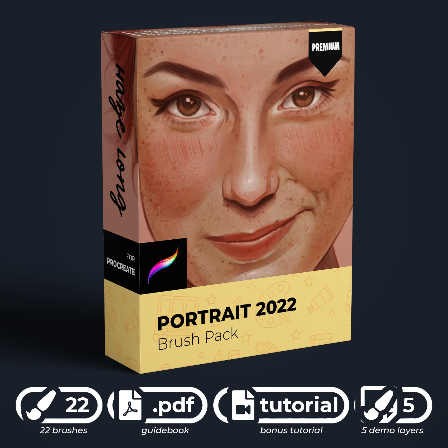 Haze Long Procreate Portrait 2022 Brush Pack
