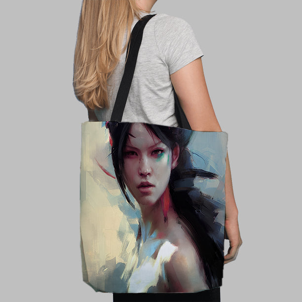 Warrior's Flow Tote Bag - Haze Long Fine Art and Resources Store